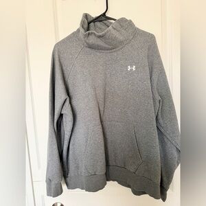Under Armour Heather Gray Funnel-Neck Sweatshirt